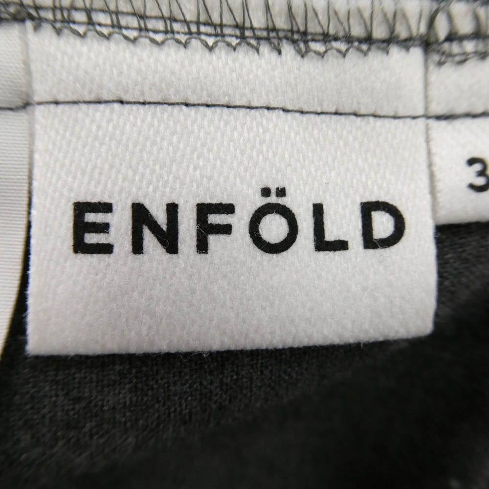 ENFOLD エンフォルド 24SS 300hs233-0970 CURVE DRAPE DRESS ノースリーブ カーブドレープ ワンピース グレー系 36【中古】