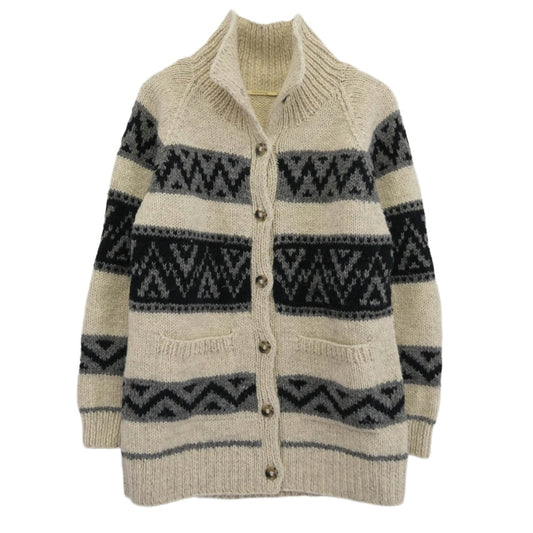 カレンソロジー ノルマンディ フェアアイル ニット カーディガン ホワイト系 ネイビー系 グレー系 FREE【中古】