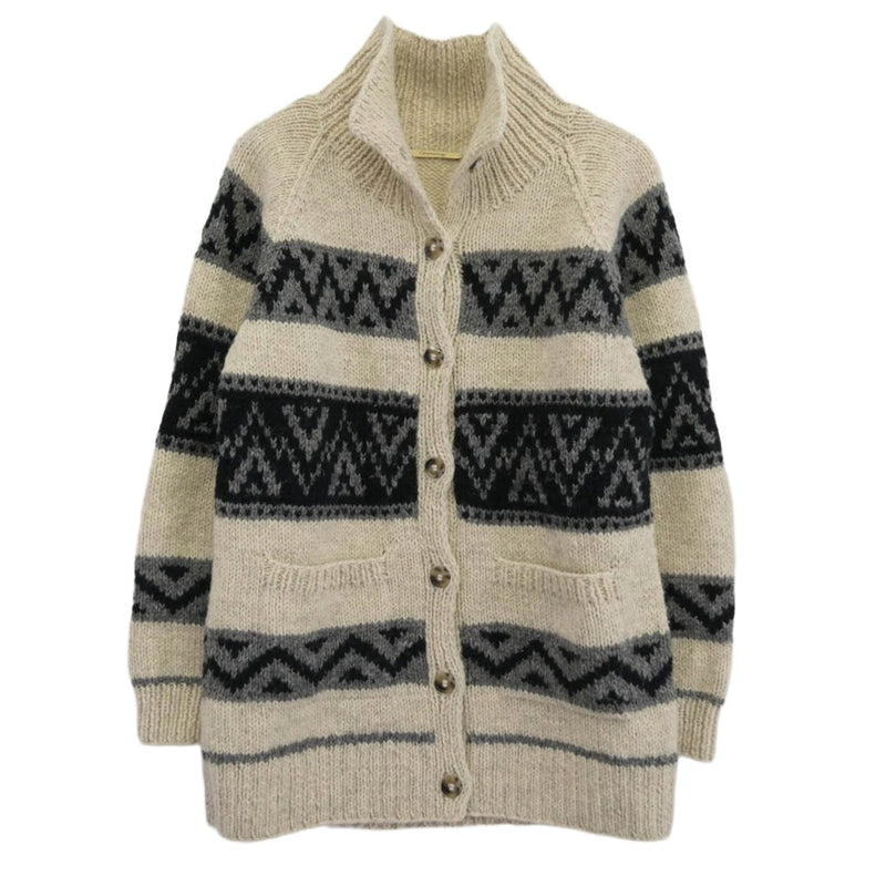 カレンソロジー ノルマンディ フェアアイル ニット カーディガン ホワイト系 ネイビー系 グレー系 FREE【中古】