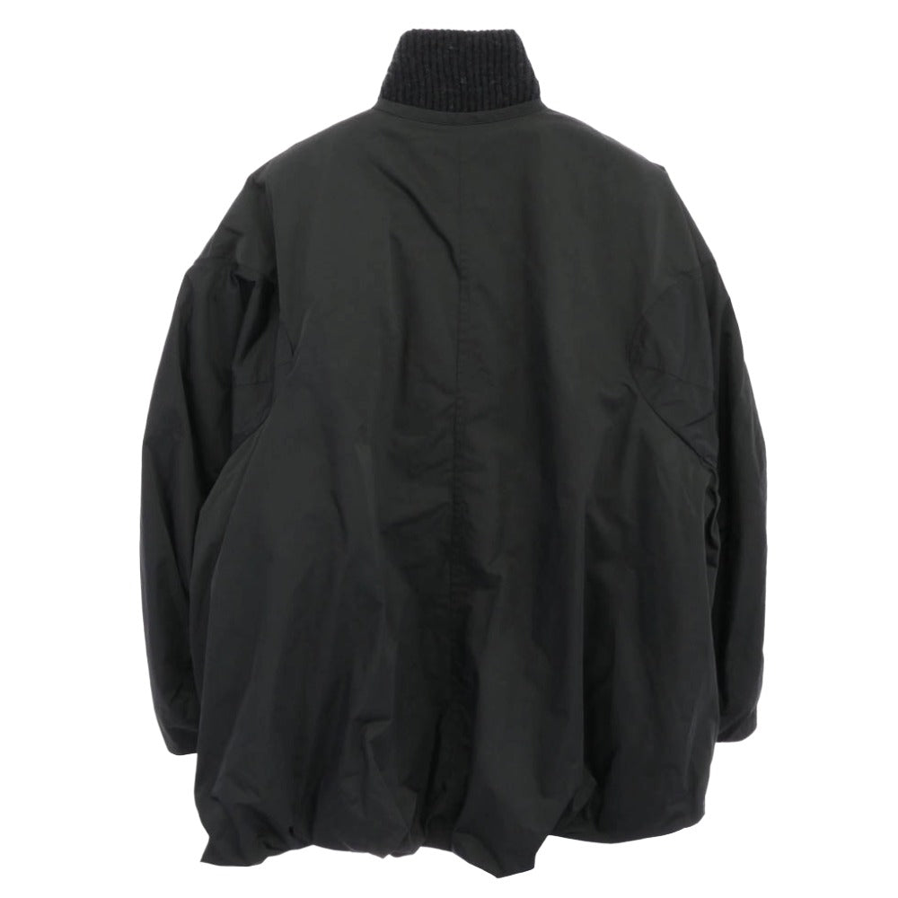 ENFOLD エンフォルド 300is230-0301 KNIT LAYERED BALLOON COAT ニットレイヤード バルーンコート 中綿 ジャケット ブラック系 36【中古】