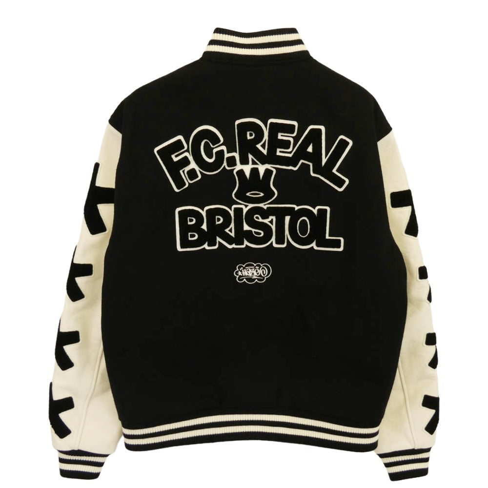 F.C.R.B. エフシーアールビー 25AW FCRB-252145 ERIC HAZE VARSITY JACKET エリック ヘイズ ヴァーシティ ジャケット スタジャン ブラック系 S【新古品】【未使用】【中古】
