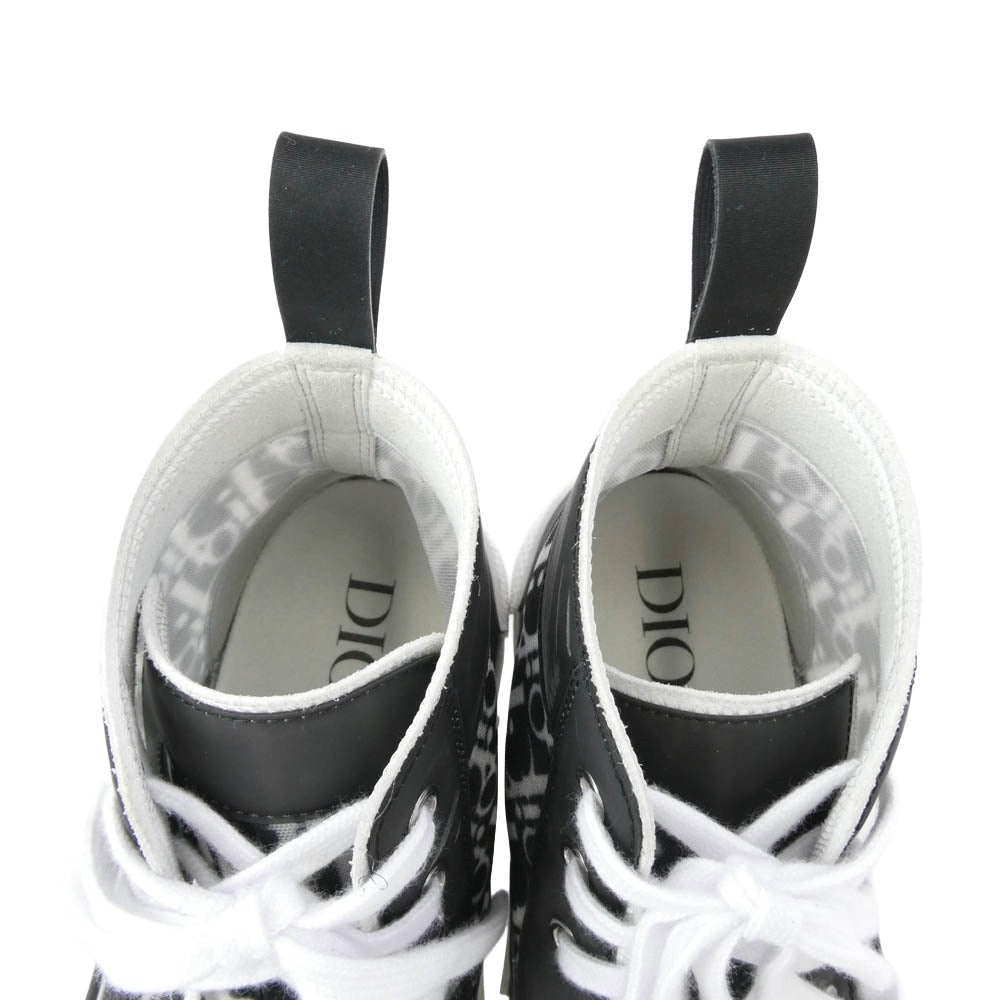 Dior ディオール B23 オブリーク ロゴ ハイカット スニーカー ブラック系 41【中古】