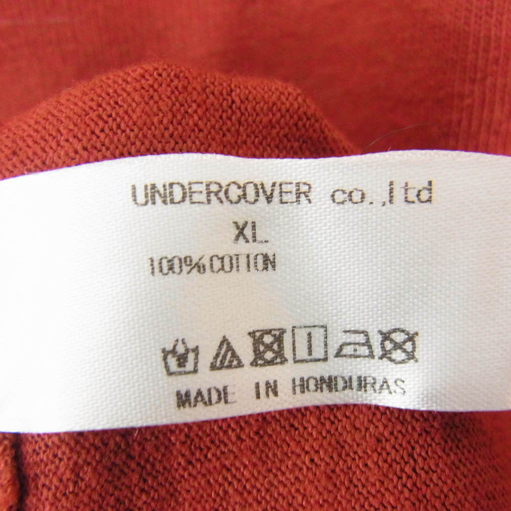 UNDERCOVER アンダーカバー 19AW UCW9806 RECORDS ACID SOUP TEE レコーズ アシッド スープ プリント クルーネック 半袖 Tシャツ レッド系 XL【極上美品】【中古】