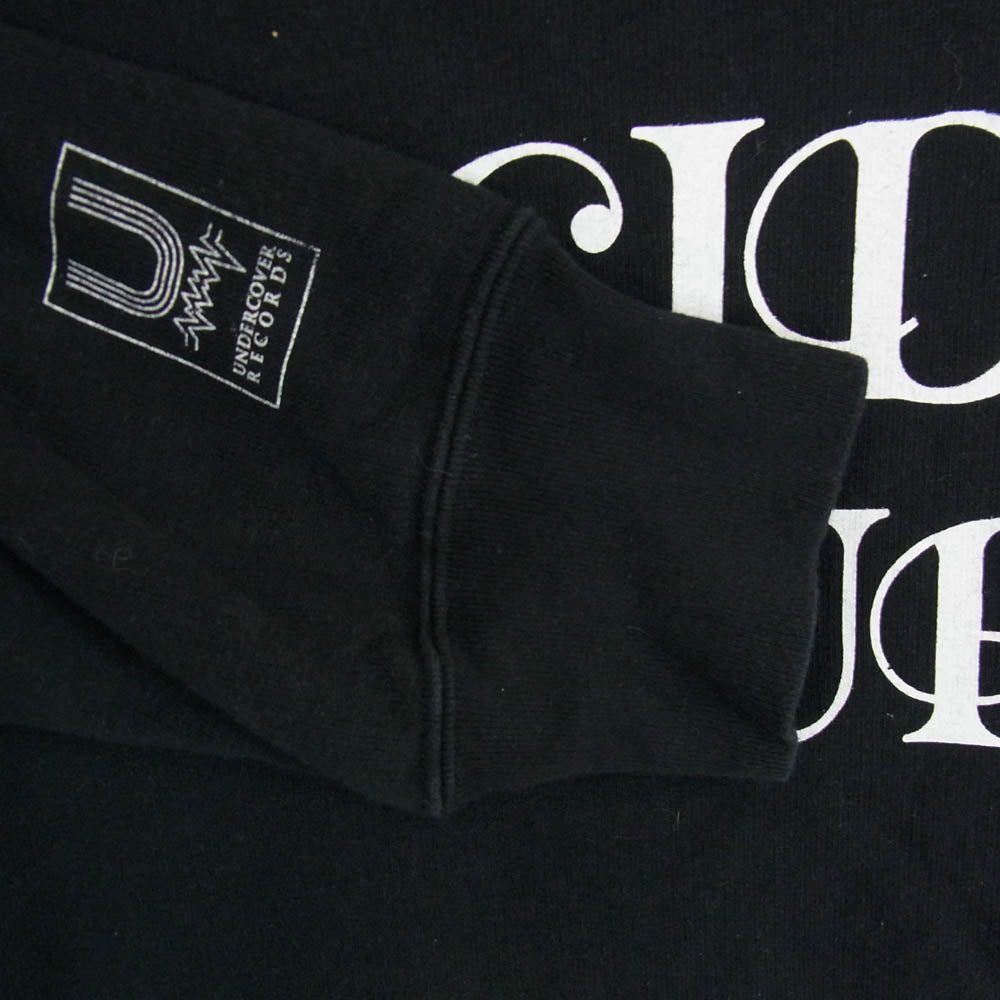 UNDERCOVER アンダーカバー 19AW UCW9805 RECORDS ACID SOUP SWEATSHIRT レコーズ アシッド スープ プリント クルーネック 半袖 スウェット シャツ ブラック系 4【中古】
