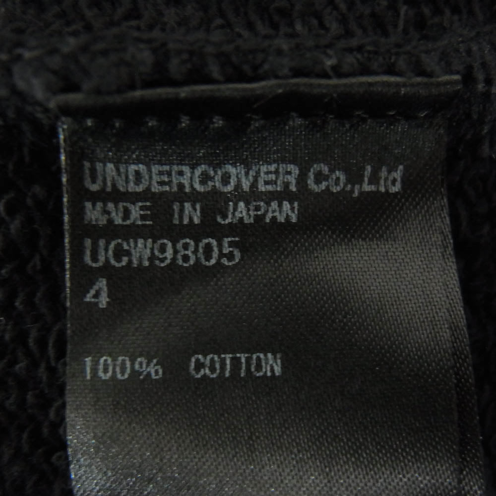 UNDERCOVER アンダーカバー 19AW UCW9805 RECORDS ACID SOUP SWEATSHIRT レコーズ アシッド スープ プリント クルーネック 半袖 スウェット シャツ ブラック系 4【中古】