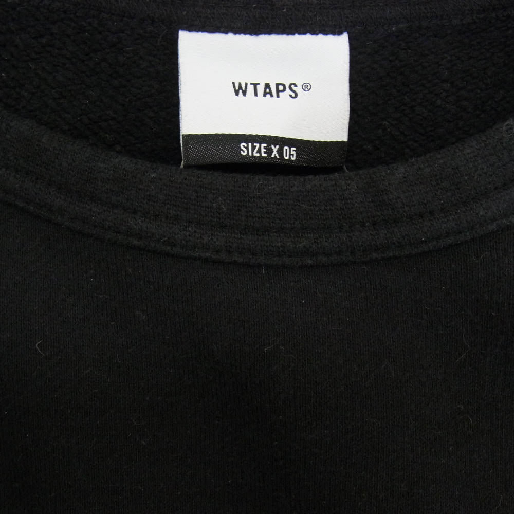 WTAPS ダブルタップス 21SS 212ATDT-CP02S OG CREW NECK クルーネック ロゴ スウェット トレーナー ブラック系 X05【中古】