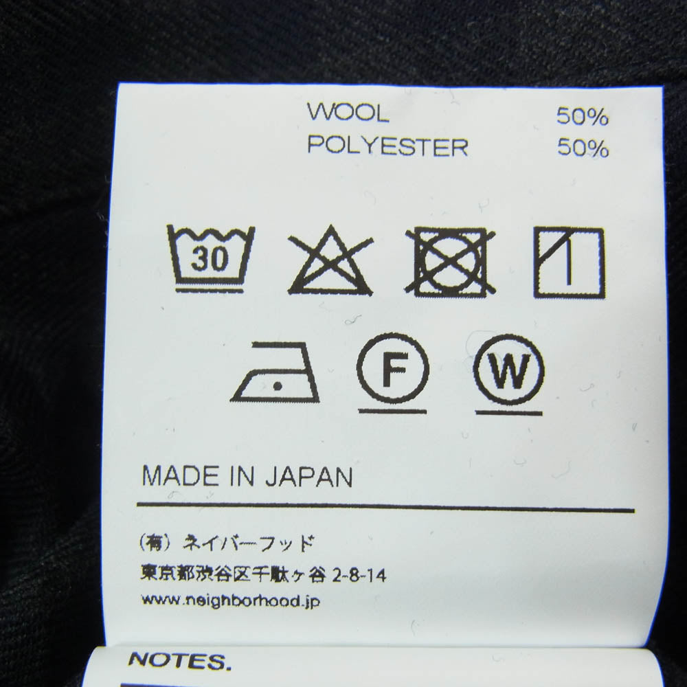 NEIGHBORHOOD ネイバーフッド 22AW 222AQNH-PTM02 TUCK PT WE タック パンツ チェック スラックス ブラック系 M【中古】