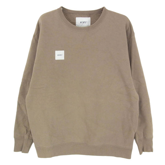 WTAPS ダブルタップス 20AW 202ATDT-CSM09 HOME BASE CREW NECK ホーム ベース クルーネック スウェット トレーナー ブラウン系 X02【中古】