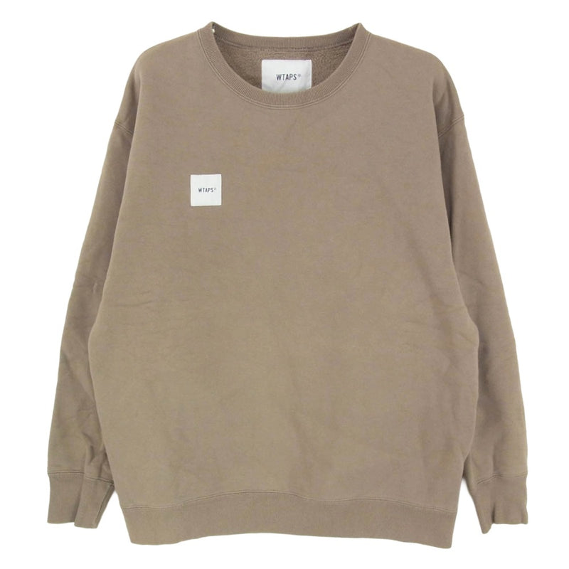 WTAPS ダブルタップス 20AW 202ATDT-CSM09 HOME BASE CREW NECK ホーム ベース クルーネック スウェット トレーナー ブラウン系 X02【中古】