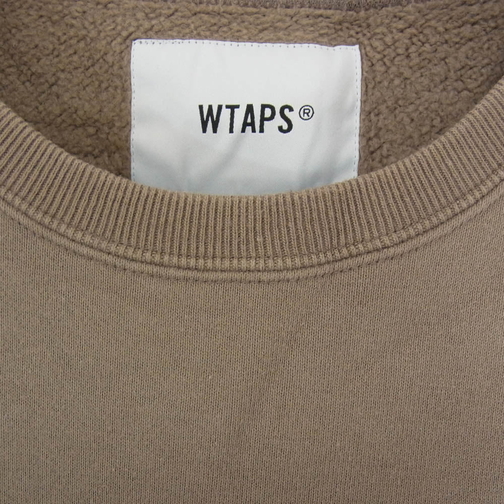 WTAPS ダブルタップス 20AW 202ATDT-CSM09 HOME BASE CREW NECK ホーム ベース クルーネック スウェット トレーナー ブラウン系 X02【中古】