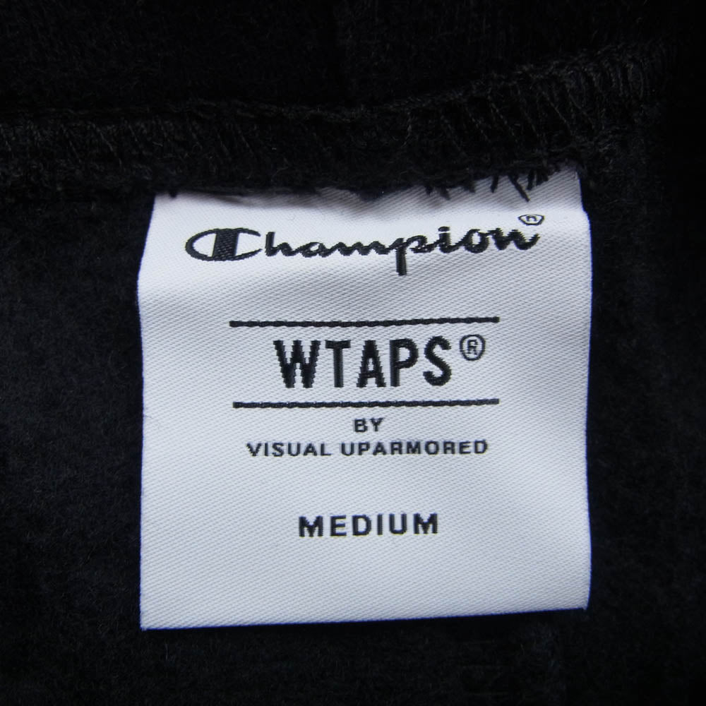 WTAPS ダブルタップス 22AW C8-X214 × Champion SWEAT PANT チャンピオン URBAN TERRITORY ロゴ刺繍 スウェットパンツ ブラック系 M【新古品】【未使用】【中古】
