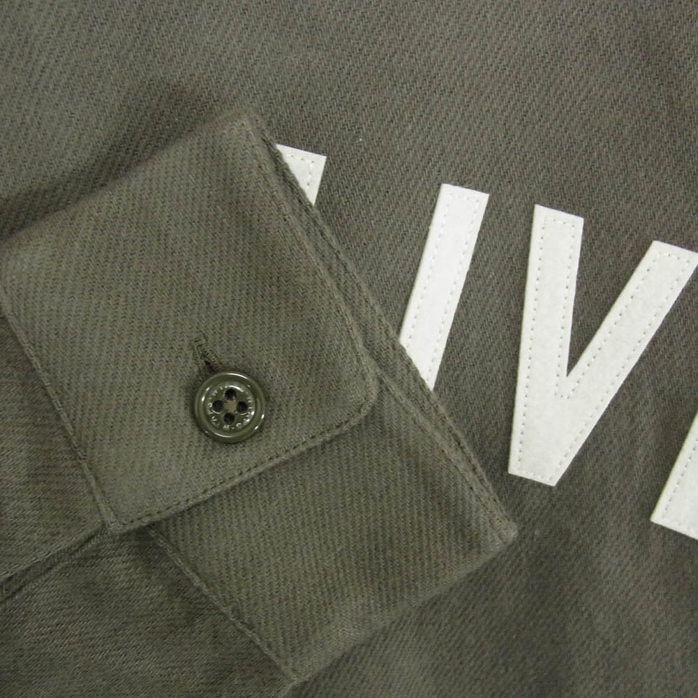 WTAPS ダブルタップス 21AW 212TQDT-SHM04 LEAGUE LS COTTON FLANNE リーグ フランネル ベース ボール シャツ 長袖 カーキ系 X02【新古品】【未使用】【中古】