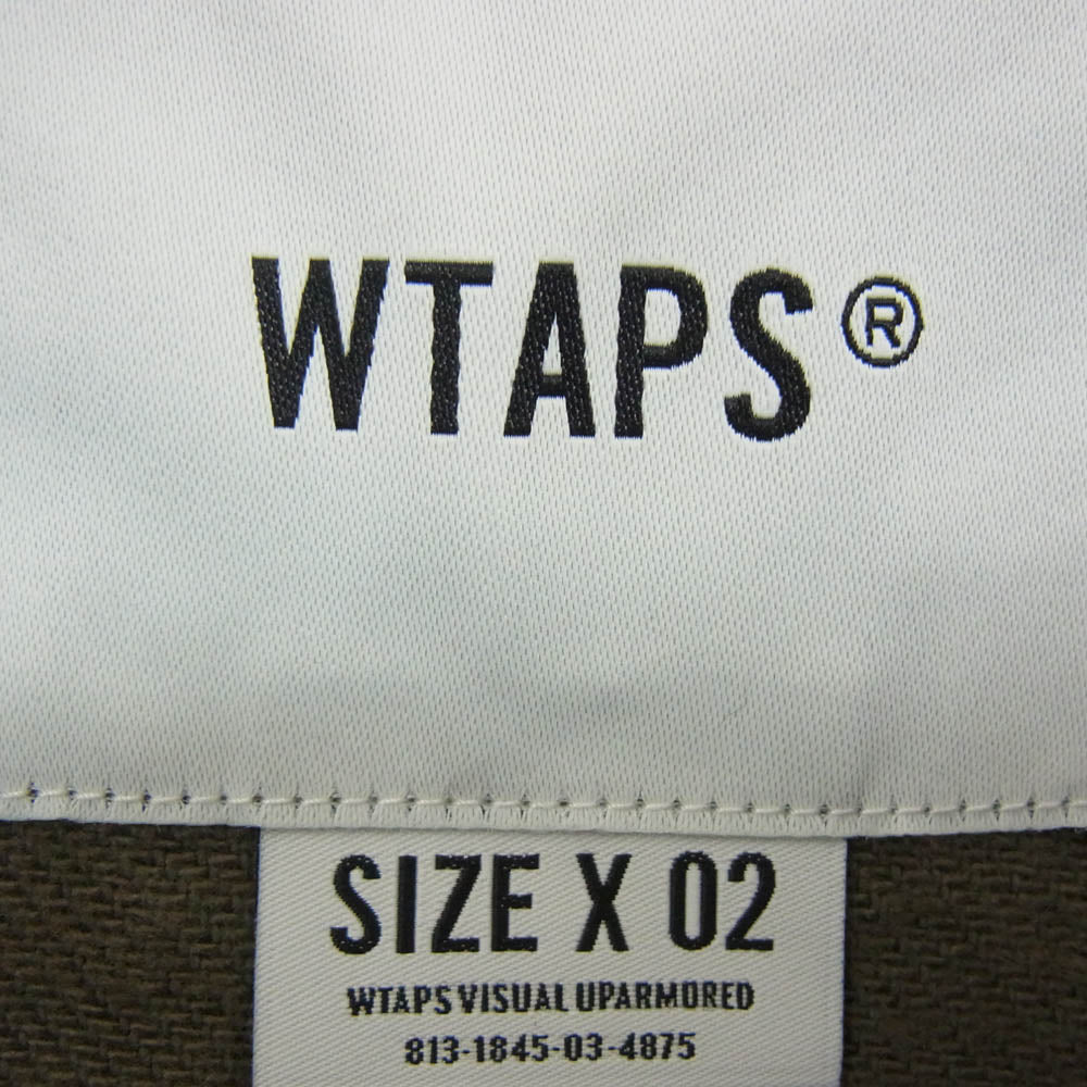 WTAPS ダブルタップス 21AW 212TQDT-SHM04 LEAGUE LS COTTON FLANNE リーグ フランネル ベース ボール シャツ 長袖 カーキ系 X02【新古品】【未使用】【中古】
