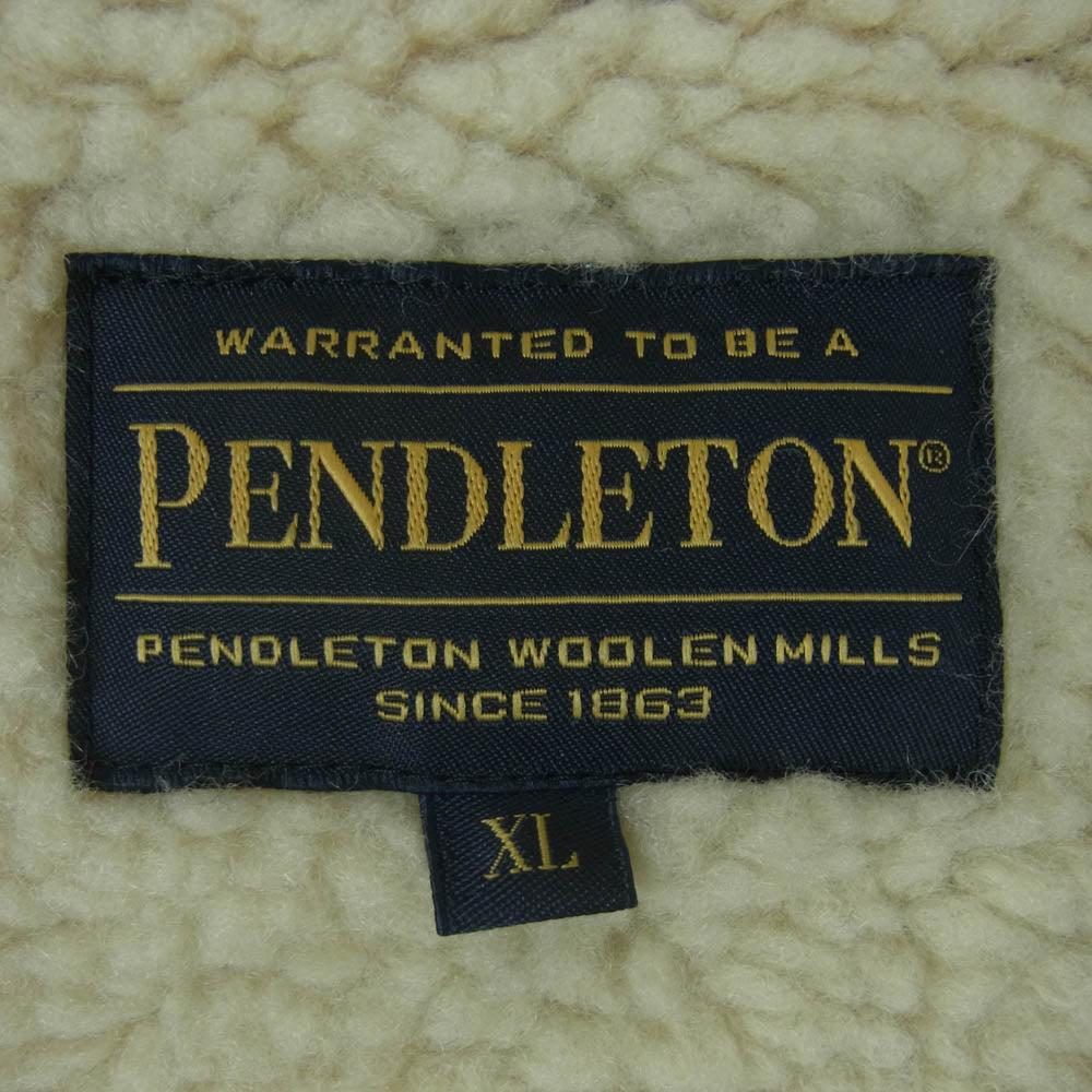 NEIGHBORHOOD ネイバーフッド 22AW 2221508N-SHM01 PENDLETON CHECK BOA SH LS.WO ペンドルトン チェック ボア オンブレチェック ロゴ刺繍 シャツ ジャケット ネイビー系 ホワイト系 XL【新古品】【未使用】【中古】