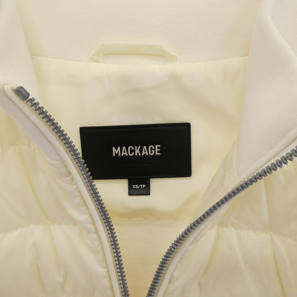 マッカージュ JOYCE-Z ライト ダウン ジャケット オフホワイト系 XS【中古】