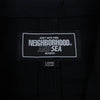 NEIGHBORHOOD ネイバーフッド 231AQWSN-JKM01S X WIND AND SEA 3BUTTON JACKET NBHD AND SEA ロゴ刺繍 ウィンダンシー 3ボタン テーラード ジャケット ロゴ木製ハンガー付 ブラック系 L【中古】