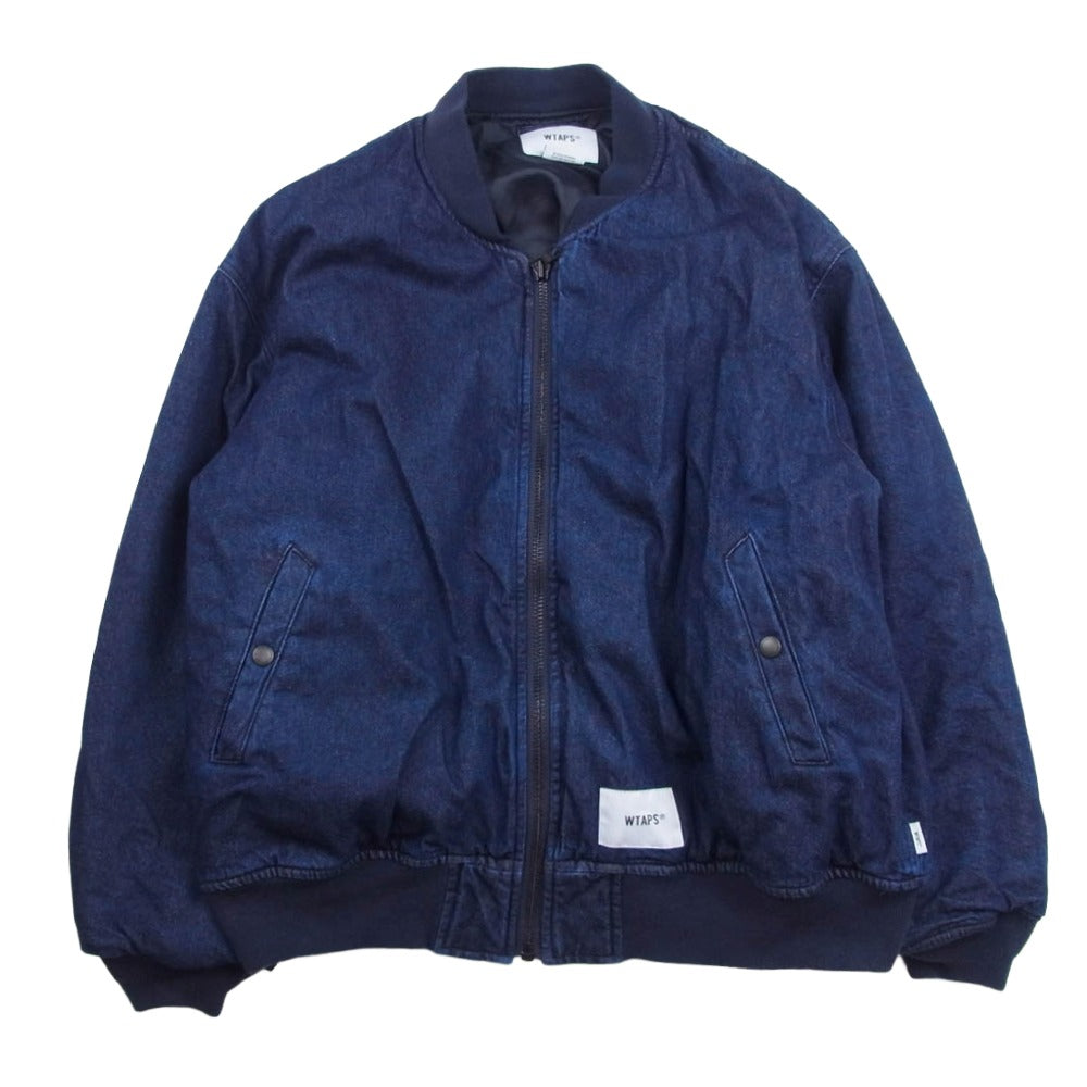 WTAPS ダブルタップス 22AW 222WVDT-JKM06 JFW-04 Jacket Cotton Denim Indigo コットン インディゴ デニム ジャケット ブルゾン 中綿 ボンバージャケット インディゴブルー系 03【新古品】【未使用】【中古】