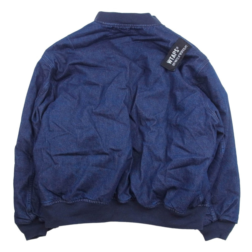 WTAPS ダブルタップス 22AW 222WVDT-JKM06 JFW-04 Jacket Cotton Denim Indigo コットン インディゴ デニム ジャケット ブルゾン 中綿 ボンバージャケット インディゴブルー系 03【新古品】【未使用】【中古】