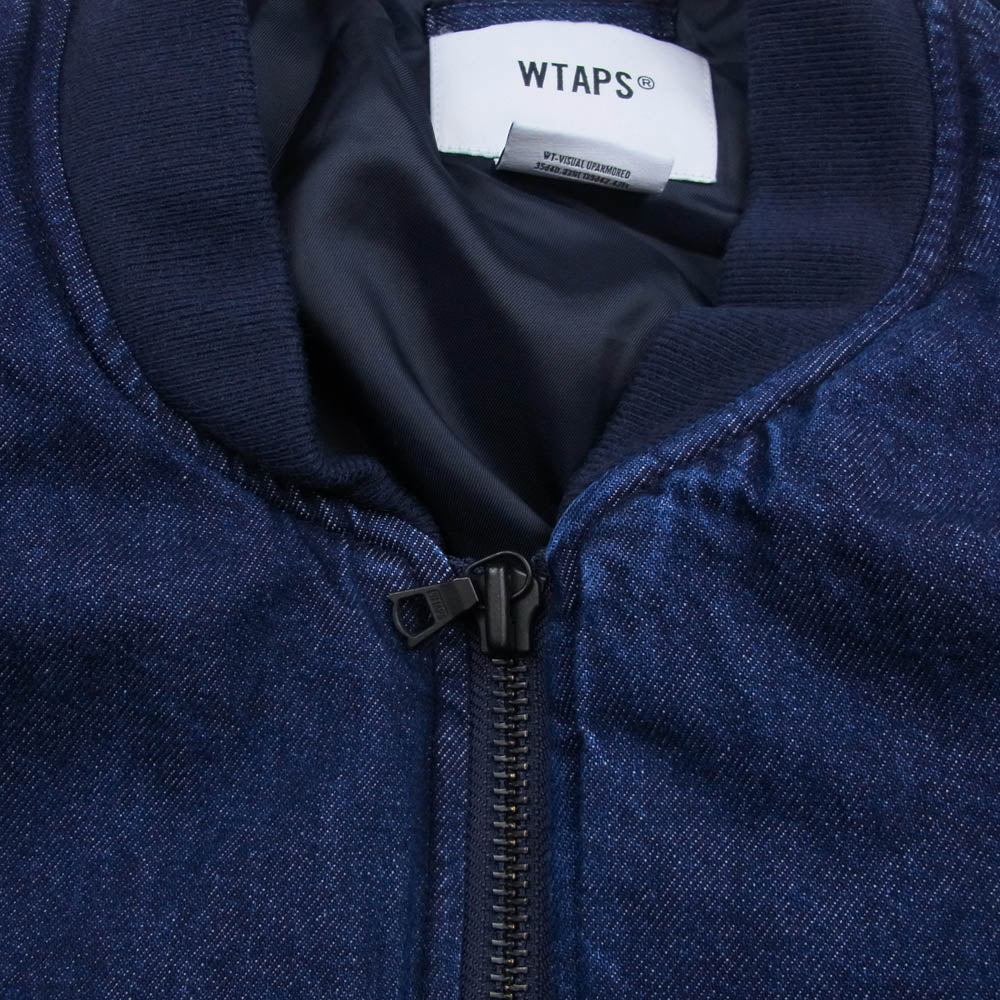 WTAPS ダブルタップス 22AW 222WVDT-JKM06 JFW-04 Jacket Cotton Denim Indigo コットン インディゴ デニム ジャケット ブルゾン 中綿 ボンバージャケット インディゴブルー系 03【新古品】【未使用】【中古】