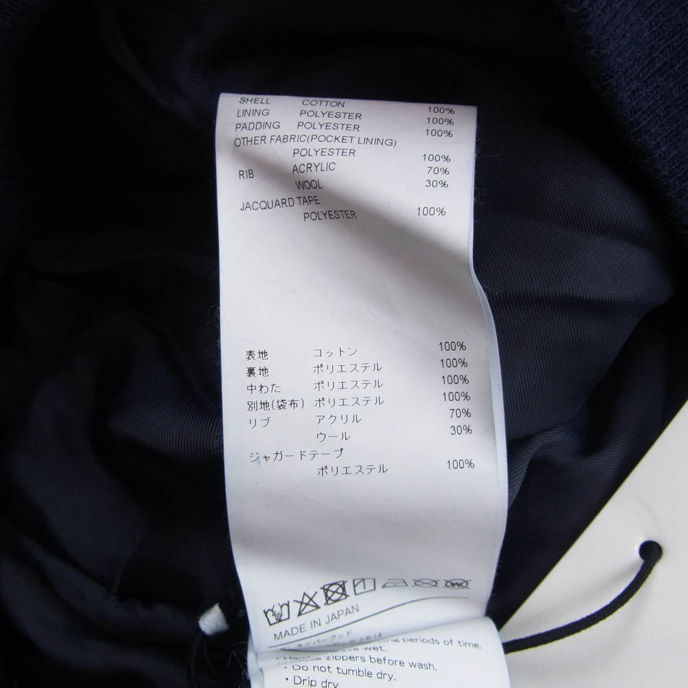 WTAPS ダブルタップス 22AW 222WVDT-JKM06 JFW-04 Jacket Cotton Denim Indigo コットン インディゴ デニム ジャケット ブルゾン 中綿 ボンバージャケット インディゴブルー系 03【新古品】【未使用】【中古】