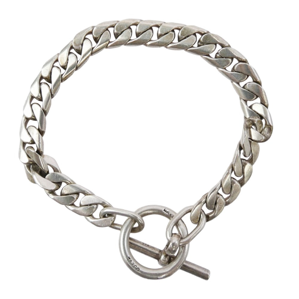 ラバー TAXCO CHAIN T BAR BR チェーン ブレスレット シルバー系【中古