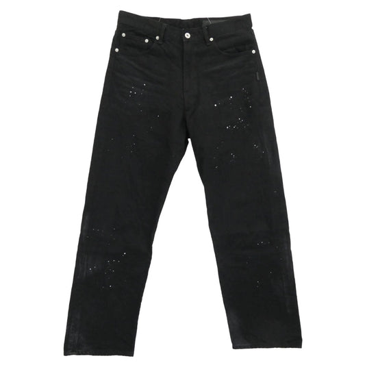 NEIGHBORHOOD ネイバーフッド 25SS 252AQNH-PTM07 BW . WASHED DP BASIC PANTS 12oz Nステッチ ウオッシュド ペイント 5ポケット ブラックデニム パンツ ブラック系 M【中古】