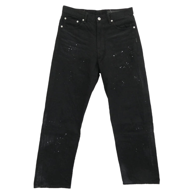 NEIGHBORHOOD ネイバーフッド 25SS 252AQNH-PTM07 BW . WASHED DP BASIC PANTS 12oz Nステッチ ウオッシュド ペイント 5ポケット ブラックデニム パンツ ブラック系 M【中古】