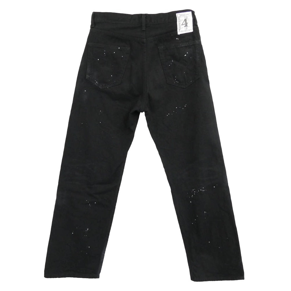 NEIGHBORHOOD ネイバーフッド 25SS 252AQNH-PTM07 BW . WASHED DP BASIC PANTS 12oz Nステッチ ウオッシュド ペイント 5ポケット ブラックデニム パンツ ブラック系 M【中古】
