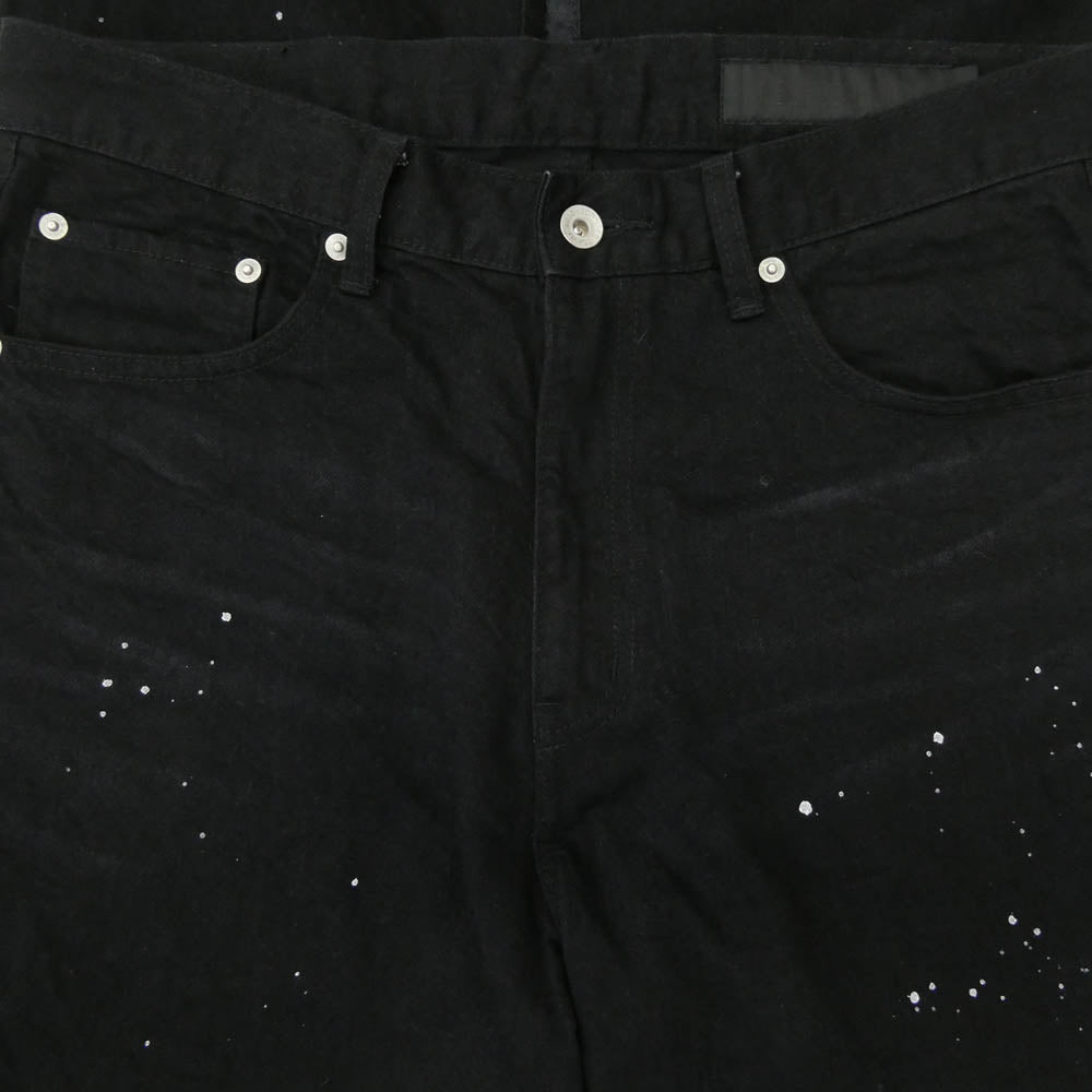 NEIGHBORHOOD ネイバーフッド 25SS 252AQNH-PTM07 BW . WASHED DP BASIC PANTS 12oz Nステッチ ウオッシュド ペイント 5ポケット ブラックデニム パンツ ブラック系 M【中古】