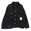 NEIGHBORHOOD ネイバーフッド 25SS 252AQNH-JKM05 BW . WASHED COVERALL JACKET 12oz ウオッシュド 襟コーデュロイ ペイント デニム カバー　オールジャケット ブラック系 M【中古】