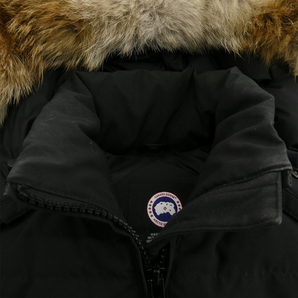 CANADA GOOSE カナダグース 3804L サザビーリーグタグ CHELSEA PARKA チェルシーパーカー フーデッド ダウンジャケット ファー付きフーディー ブラック系 M/M【中古】