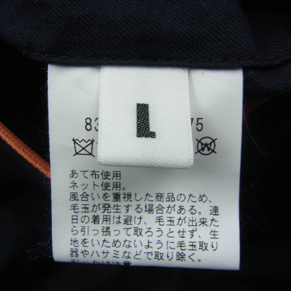 モンキータイム 8325-174-0275 STRIPE PANEL OVER COAT ストライプ 切替 クレイジーパターン コート ブラック系 L【中古】