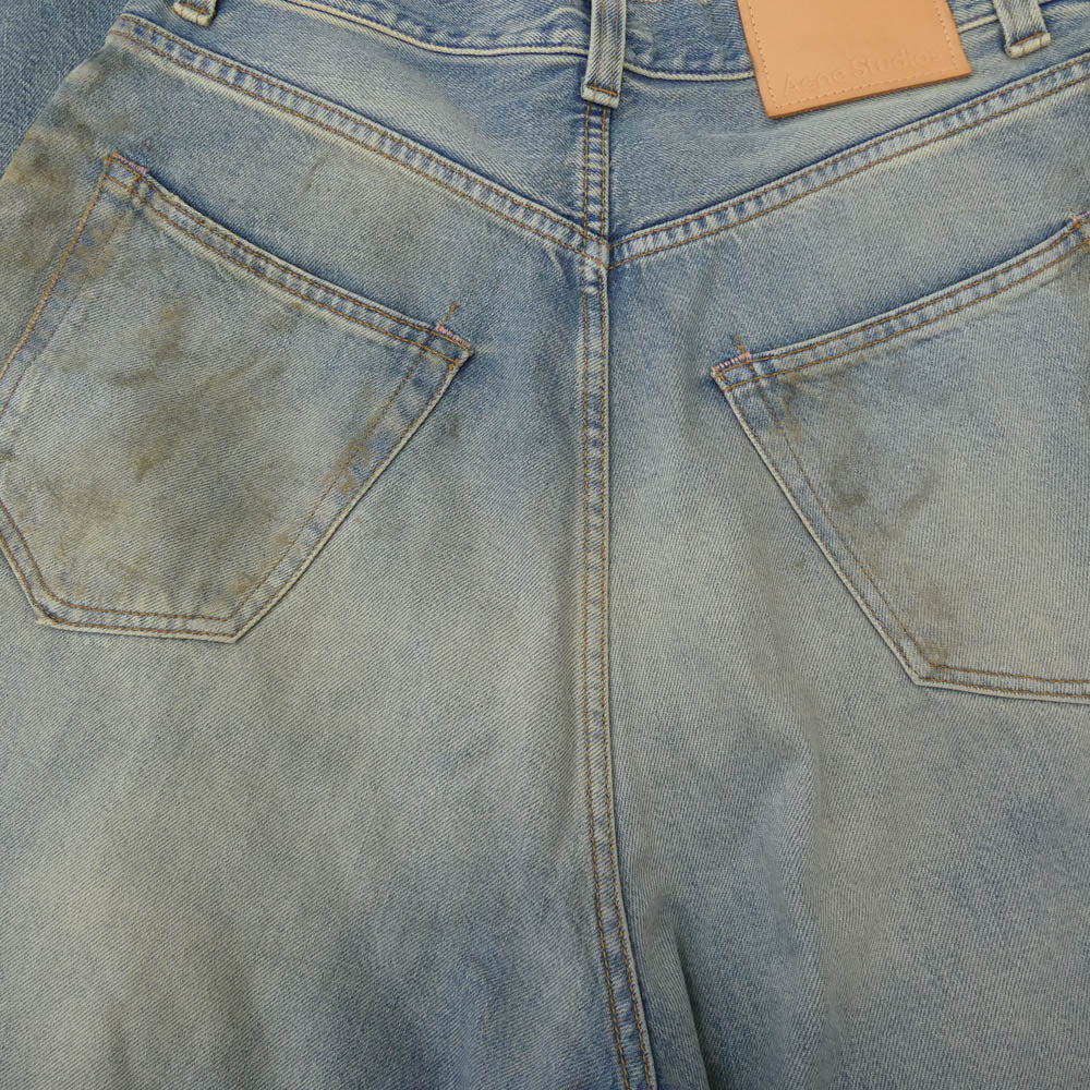 ACNE STUDIOS アクネストゥディオズ B00381 2023M Penicillin ペニシリン ダメージ デニム パンツ インディゴブルー系 46 46【中古】