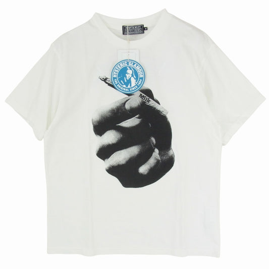 HYSTERIC GLAMOUR ヒステリックグラマー 25AW 02253CT19 MILK ミルク別注 MILK RAID HYS ミルク レイド ヒス 半袖 Tシャツ ホワイト系 M【極上美品】【中古】