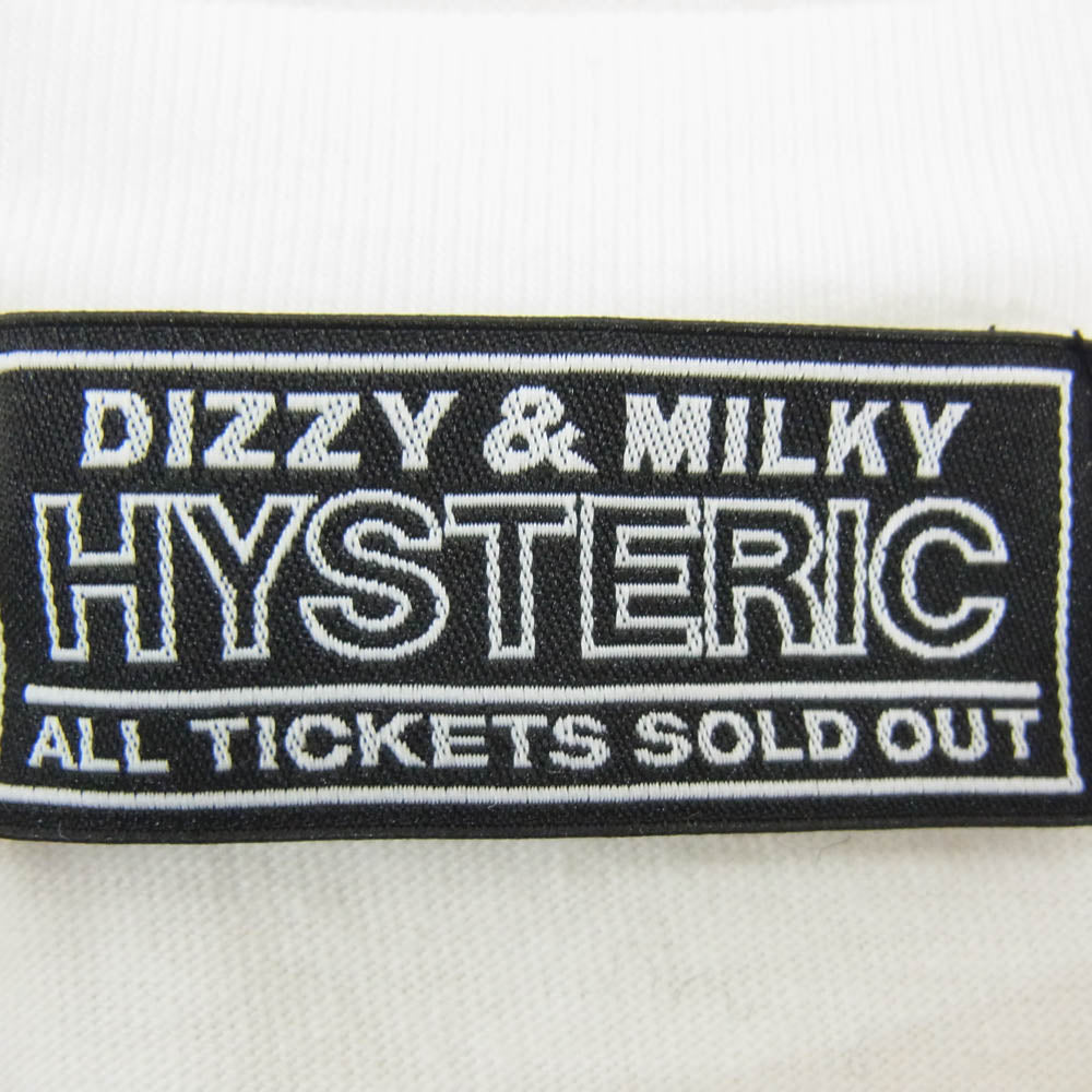 HYSTERIC GLAMOUR ヒステリックグラマー 25AW 02253CT19 MILK ミルク別注 MILK RAID HYS ミルク レイド ヒス 半袖 Tシャツ ホワイト系 M【極上美品】【中古】