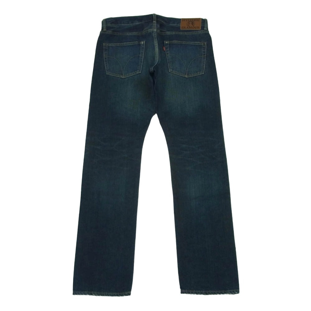 HYSTERIC GLAMOUR ヒステリックグラマー 24SS 02241AP18 RW CLASH加工 スリム ストレート デニム パンツ ジーンズ インディゴブルー系 31【美品】【中古】