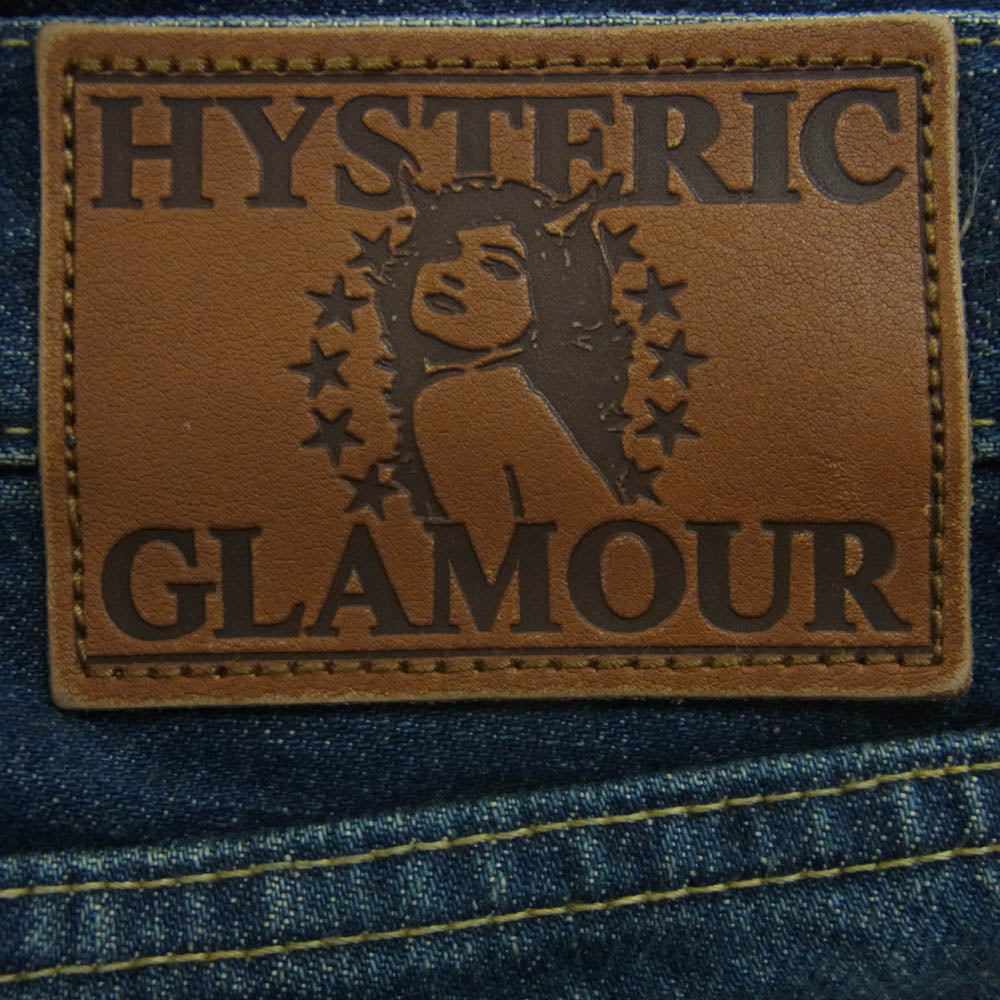 HYSTERIC GLAMOUR ヒステリックグラマー 24SS 02241AP18 RW CLASH加工 スリム ストレート デニム パンツ ジーンズ インディゴブルー系 31【美品】【中古】