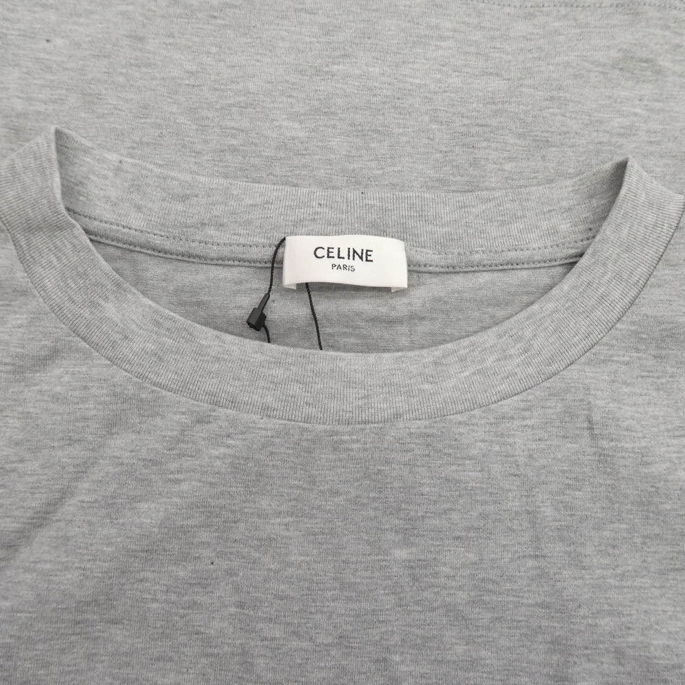 CELINE セリーヌ 22AW 2X86B671Q 星条旗グラフィックプリント オーバーサイズ 半袖 Tシャツ グレー系 M【極上美品】【中古】
