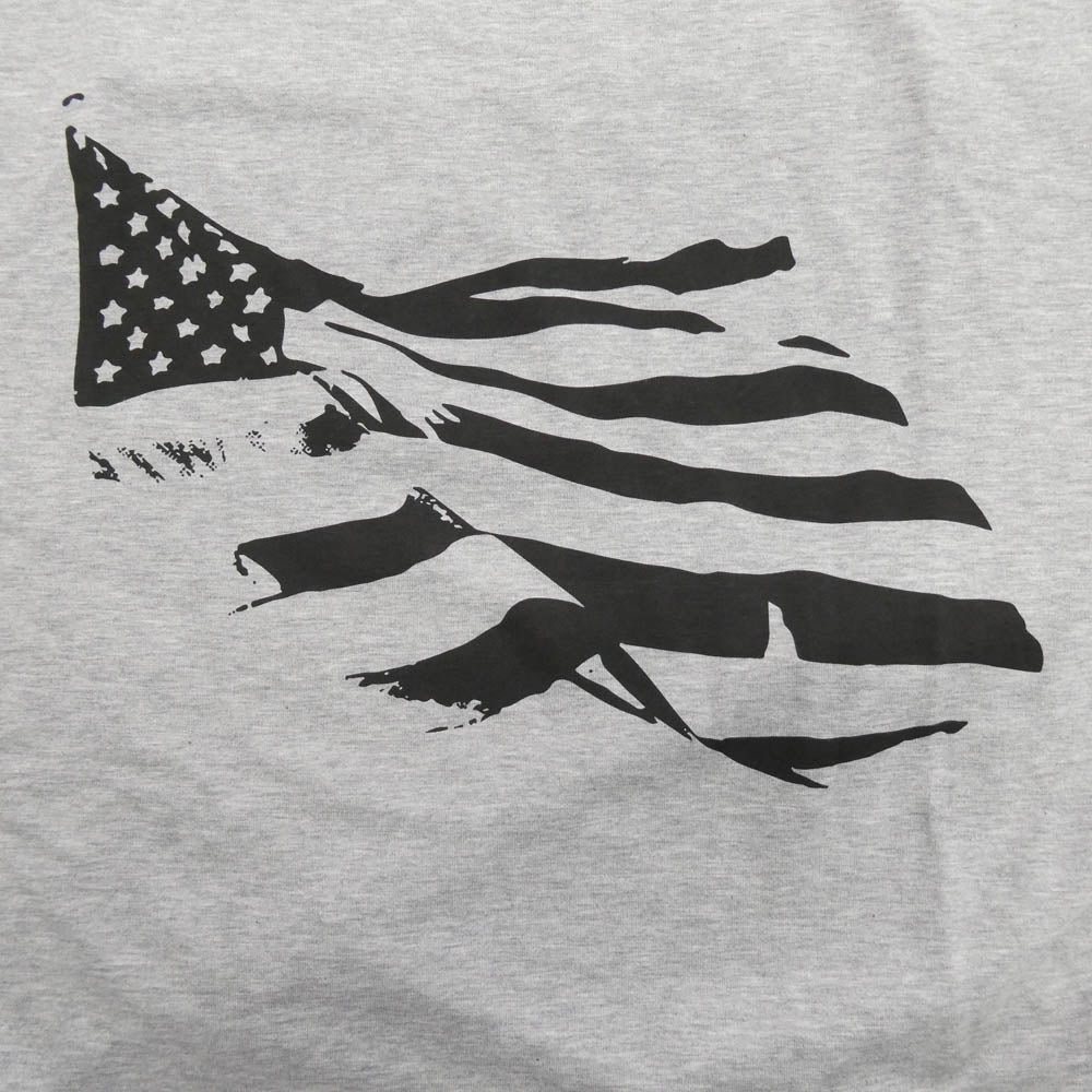 CELINE セリーヌ 22AW 2X86B671Q 星条旗グラフィックプリント オーバーサイズ 半袖 Tシャツ グレー系 M【極上美品】【中古】