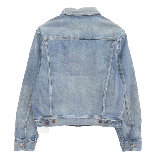 CELINE セリーヌ 23SS 2Q623206T Vシェイプトラッカー ピズモウォッシュ デニムジャケット インディゴブルー系 M【極上美品】【中古】