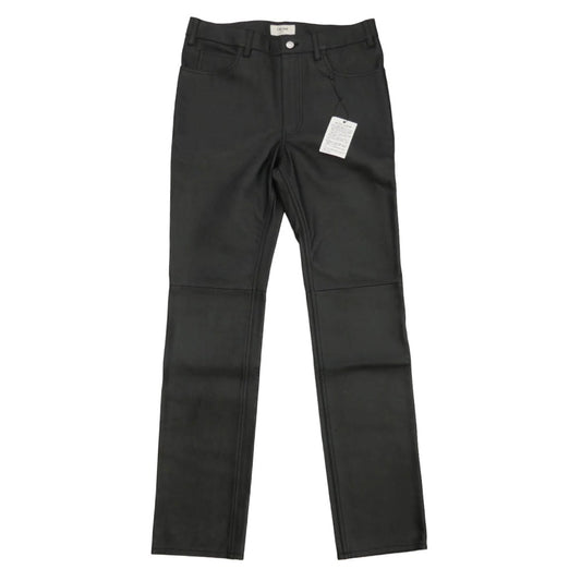 CELINE セリーヌ 24SS 2G461280D ルージーンズ ソフトラムスキン オールレザー ロング パンツ ブラック系 30【極上美品】【中古】