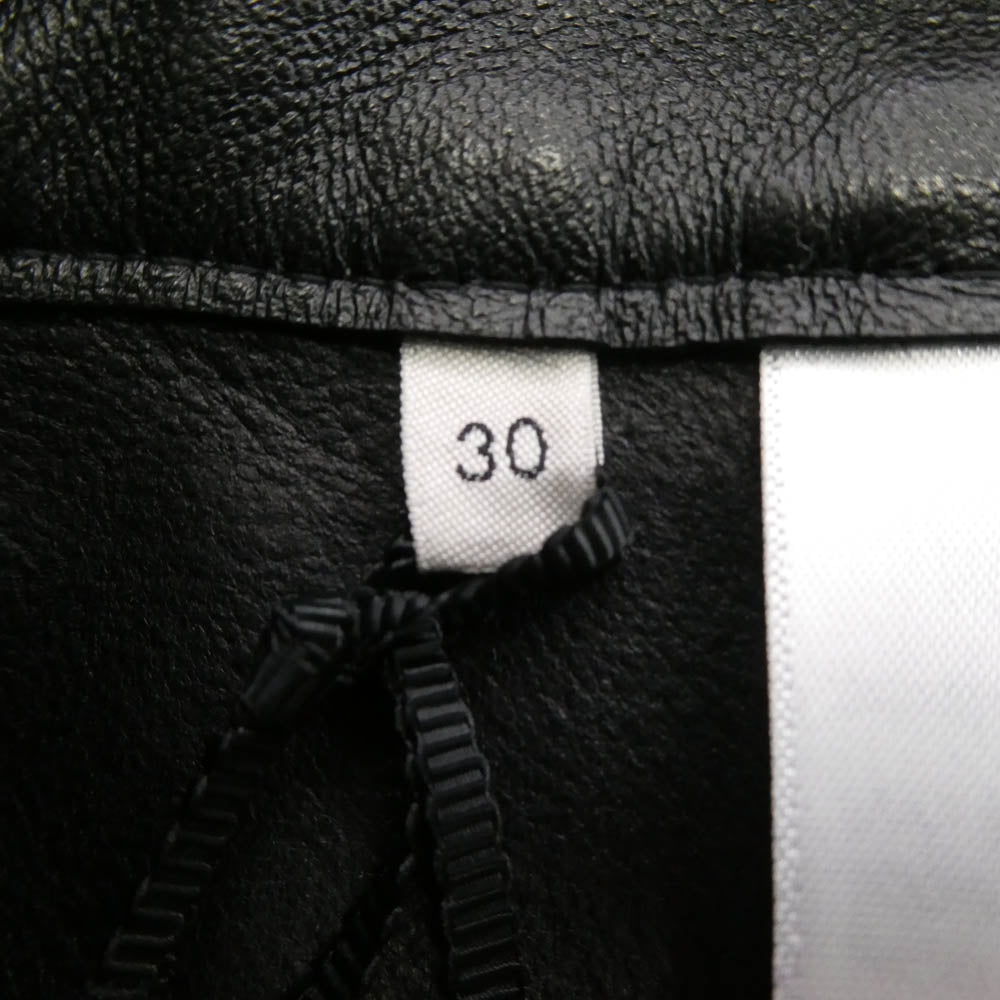 CELINE セリーヌ 24SS 2G461280D ルージーンズ ソフトラムスキン オールレザー ロング パンツ ブラック系 30【極上美品】【中古】