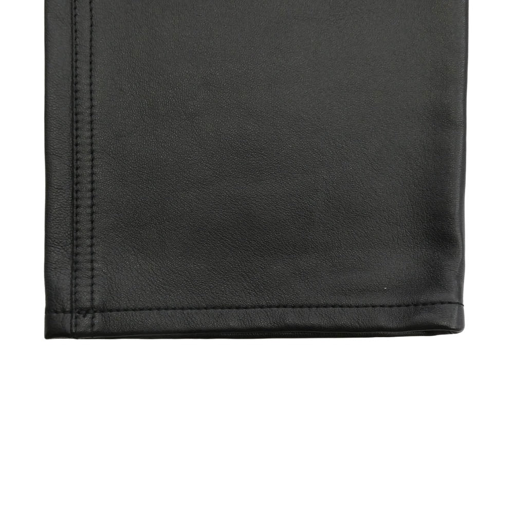 CELINE セリーヌ 24SS 2G461280D ルージーンズ ソフトラムスキン オールレザー ロング パンツ ブラック系 30【極上美品】【中古】