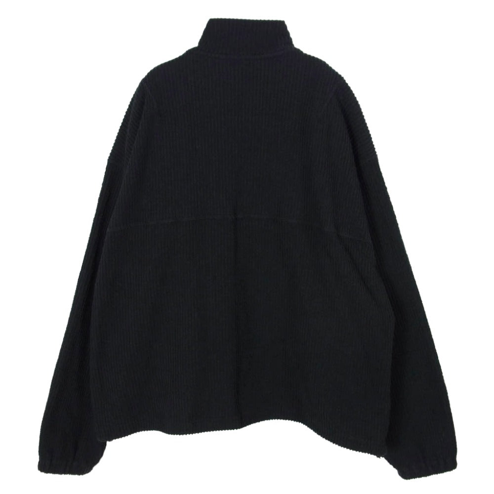 ANCELLM アンセルム ANC-CT96 CUT STRIPE HALF ZIP PULL OVER SHIRT BLACK カットストライプ ハーフジップ プルオーバー シャツ ブラック系 2【中古】