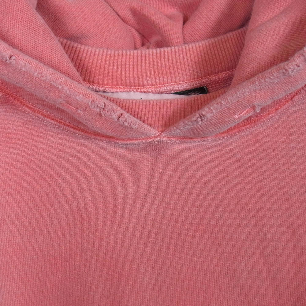 ANCELLM アンセルム ANC-CT91 DYED DAMAGE HOODIE RED 製品染め