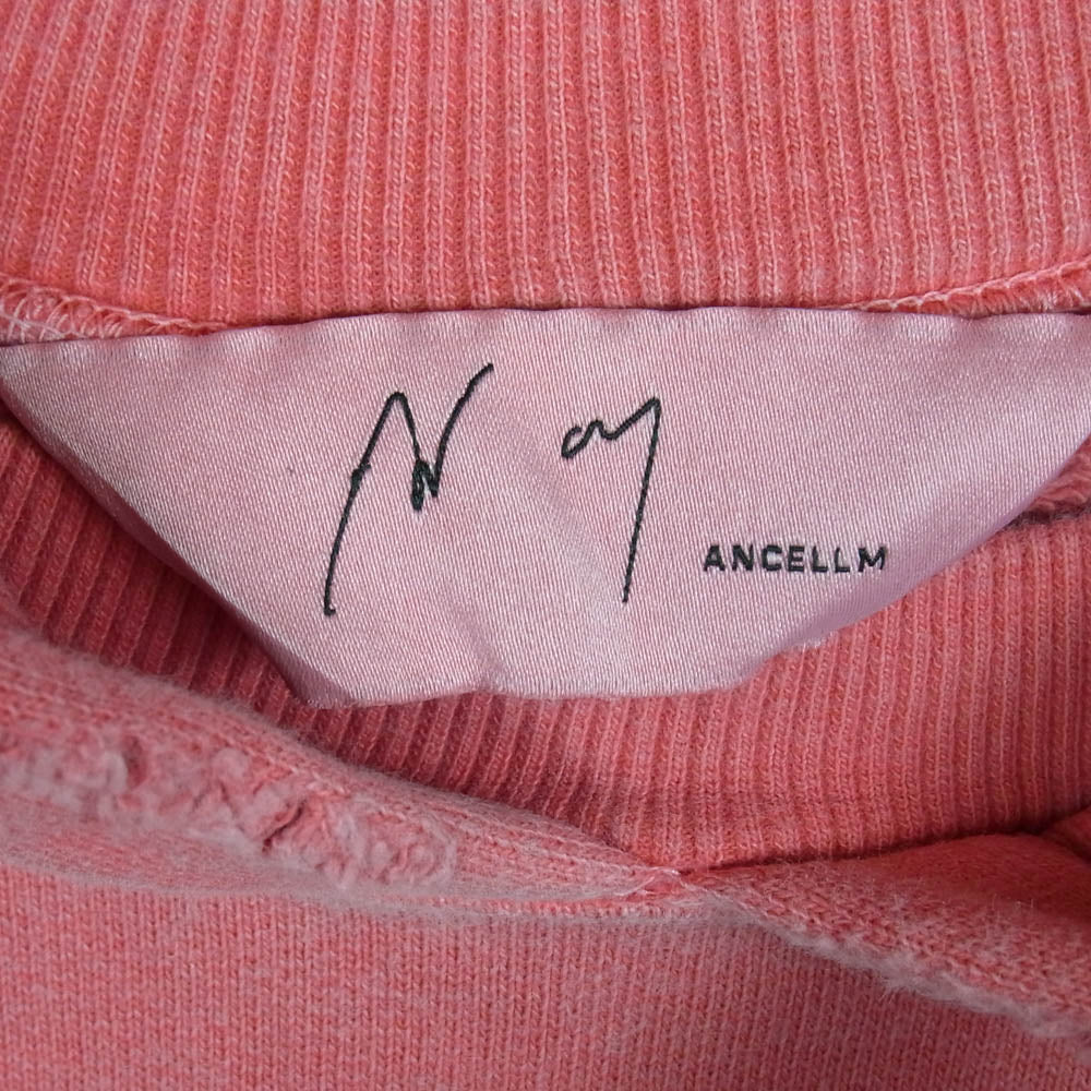 ANCELLM アンセルム ANC-CT91 DYED DAMAGE HOODIE RED 製品染め ダメージ加工 フーディー プルオーバー パーカー レッド系 2【中古】
