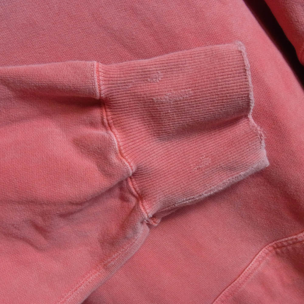 ANCELLM アンセルム ANC-CT91 DYED DAMAGE HOODIE RED 製品染め ダメージ加工 フーディー プルオーバー パーカー レッド系 2【中古】