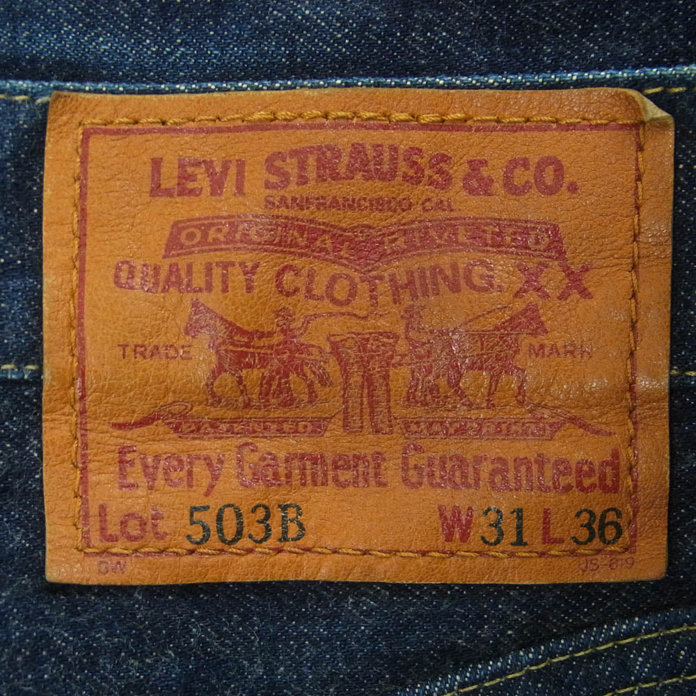 Levi's リーバイス 503B-XX ボタン裏刻印 J22 BIG E 復刻 ストレート デニム パンツ インディゴブルー系 W31 L36【中古】