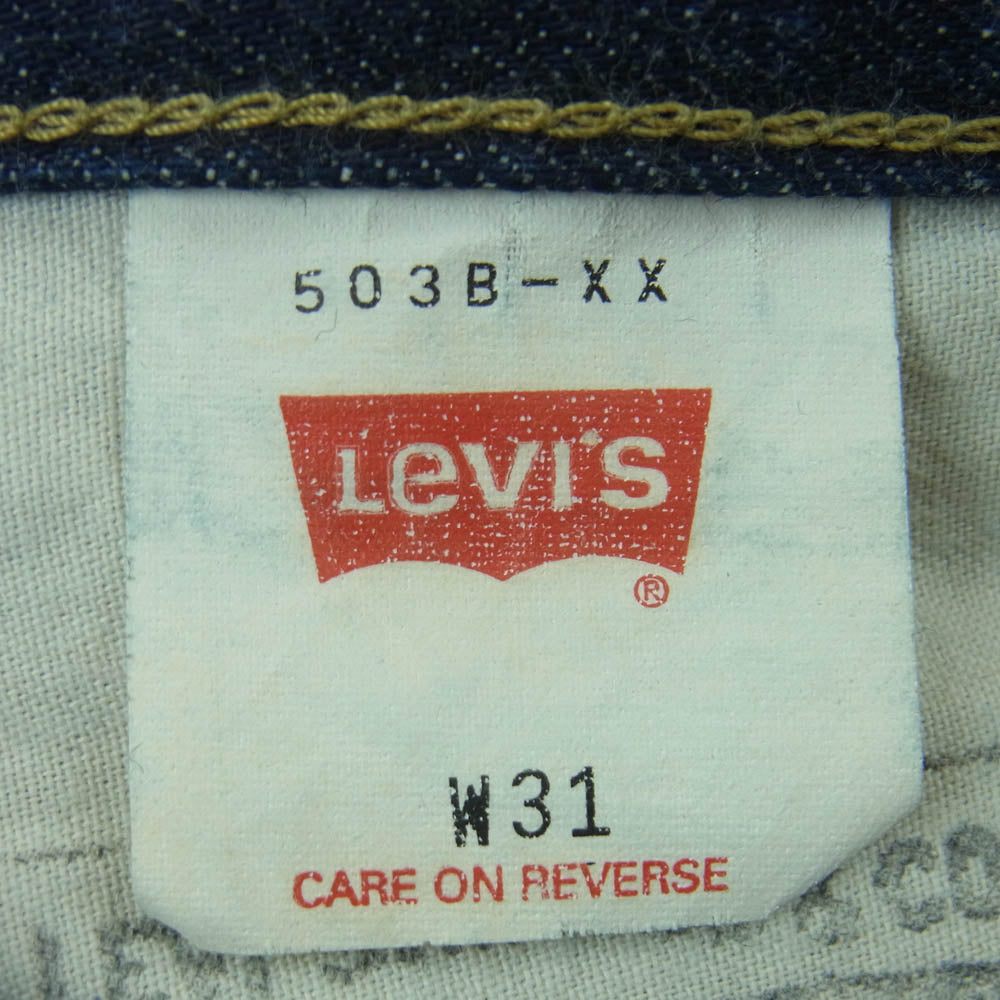 Levi's リーバイス 503B-XX ボタン裏刻印 J22 BIG E 復刻 ストレート デニム パンツ インディゴブルー系 W31 L36【中古】