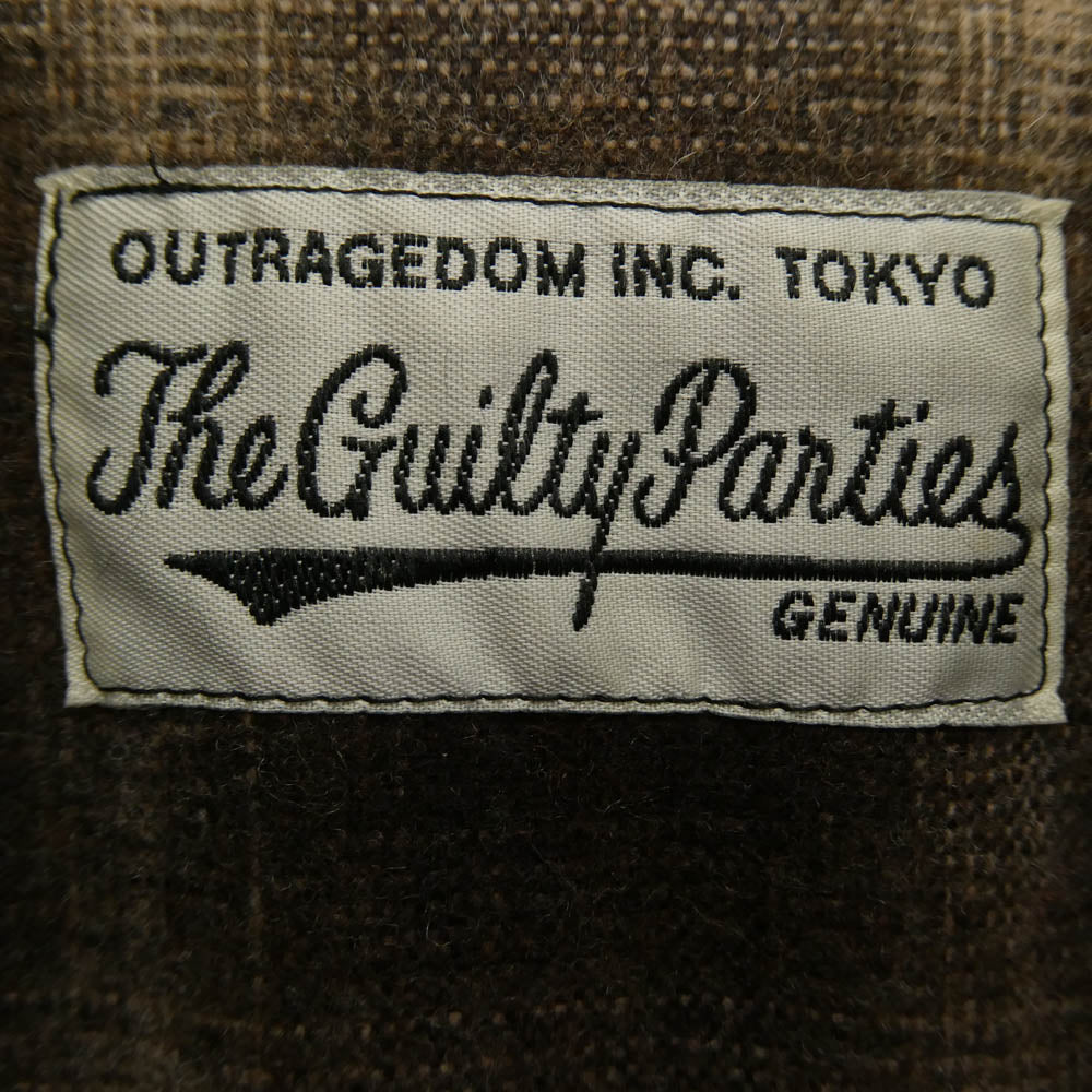 WACKO MARIA ワコマリア LEATHER CAR COAT 裏地チェック レザー カーコート ブラック系 M【中古】